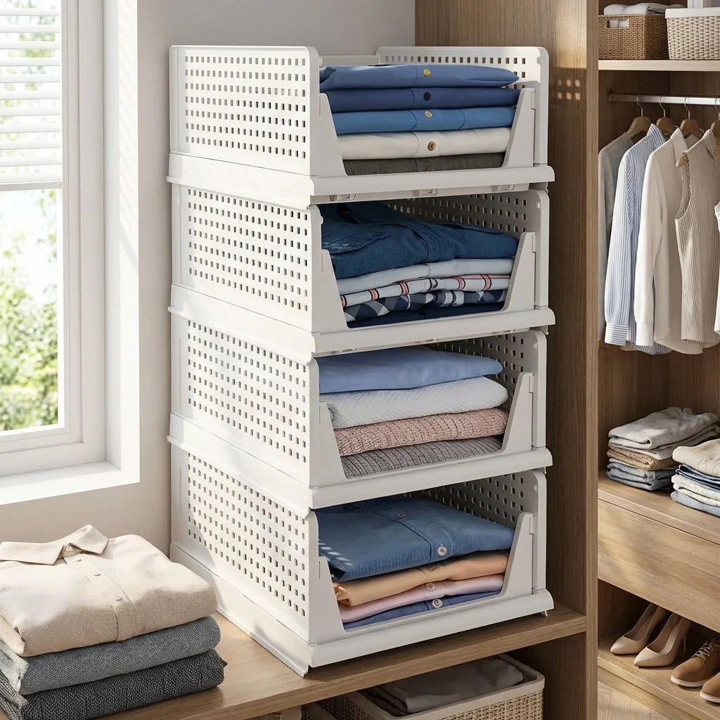 Stackable Foldable Closet Drawers