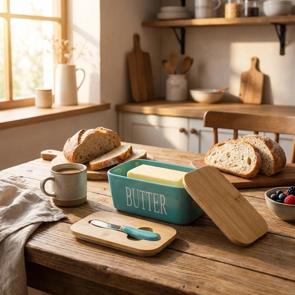 Ceramic Butter Dish with Lid