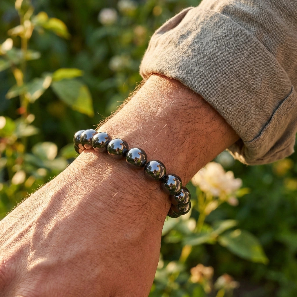 Magnetic Hematite Bracelet Set