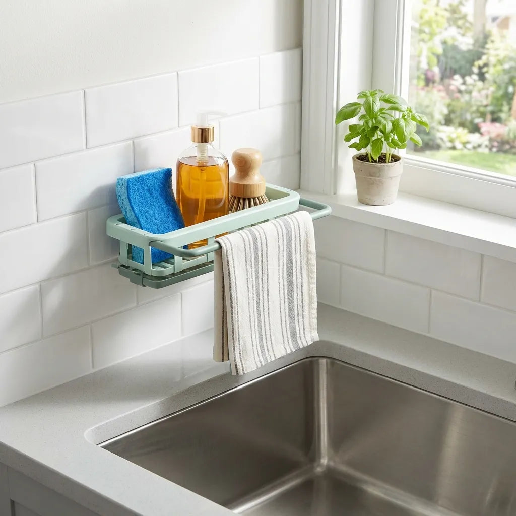 Retractable Sponge Storage Hanging Rack