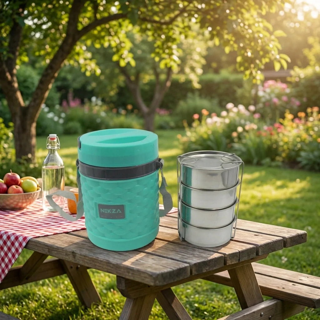 Insulated 4 Compartment Stainless Steel Tiffin Box