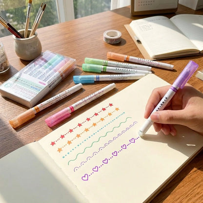 Stamp Pen Liner Pen Roller Type 6 Design and Pack of 6 Color 6