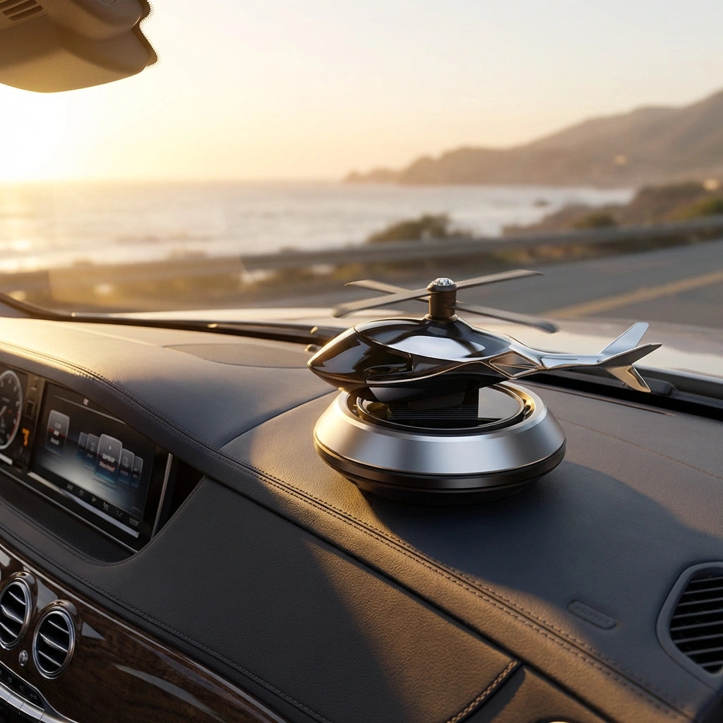 New Helicopter alloy Solar Car Air Perfume Diffuser