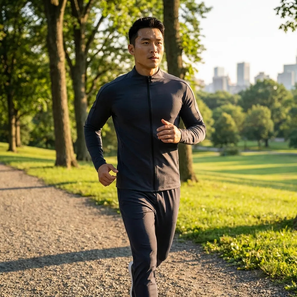 Unisex Work Out Solid Track Suit