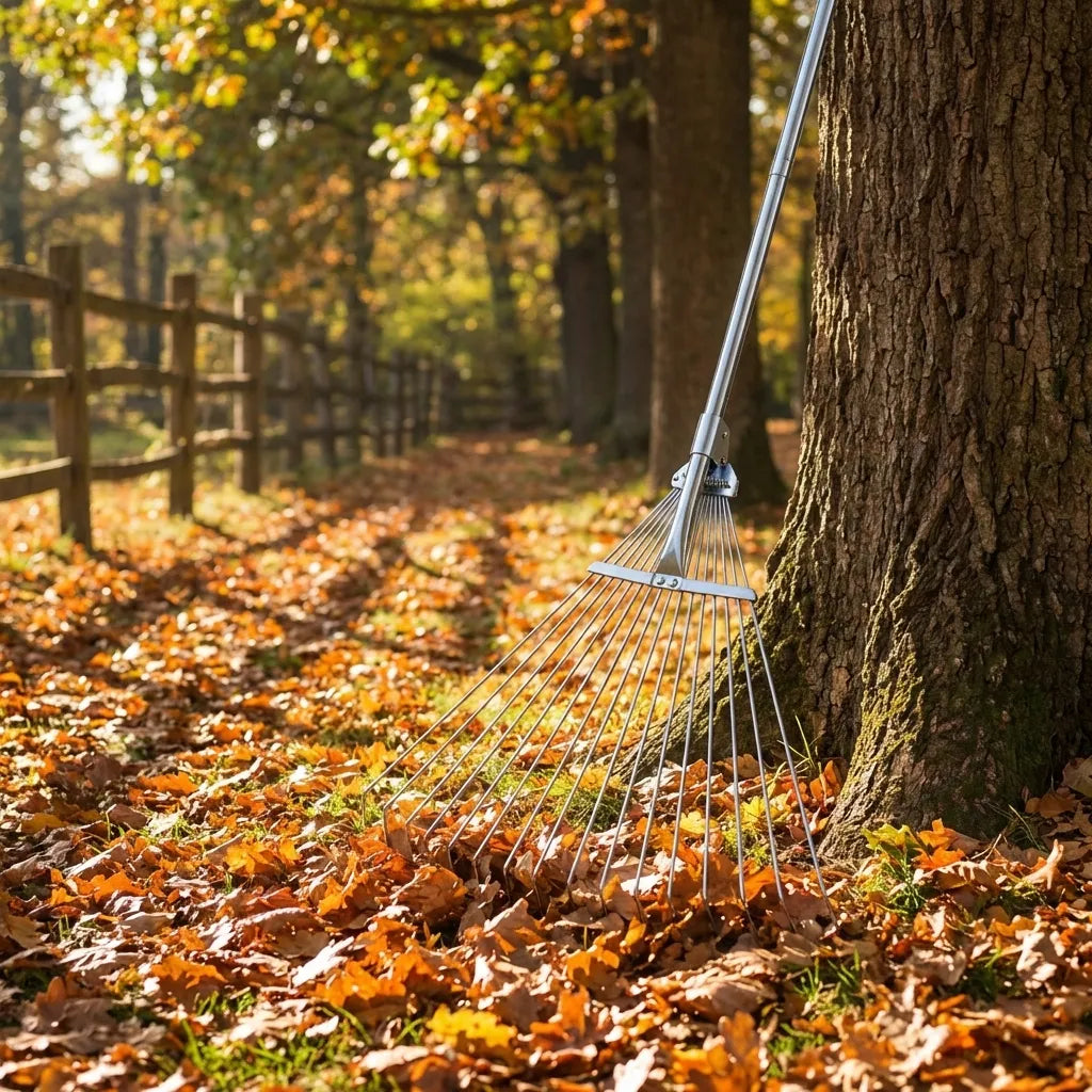 Telescopic Stainless Steel Garden Rake