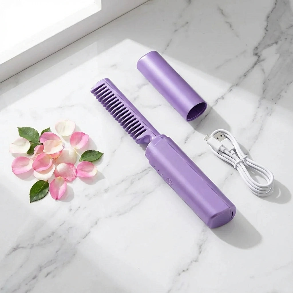 Rechargeable Hot Comb Hair Straightener