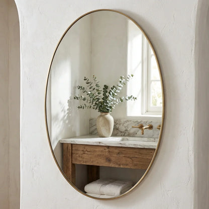 Oval Frameless Mirror Wall Sticker
