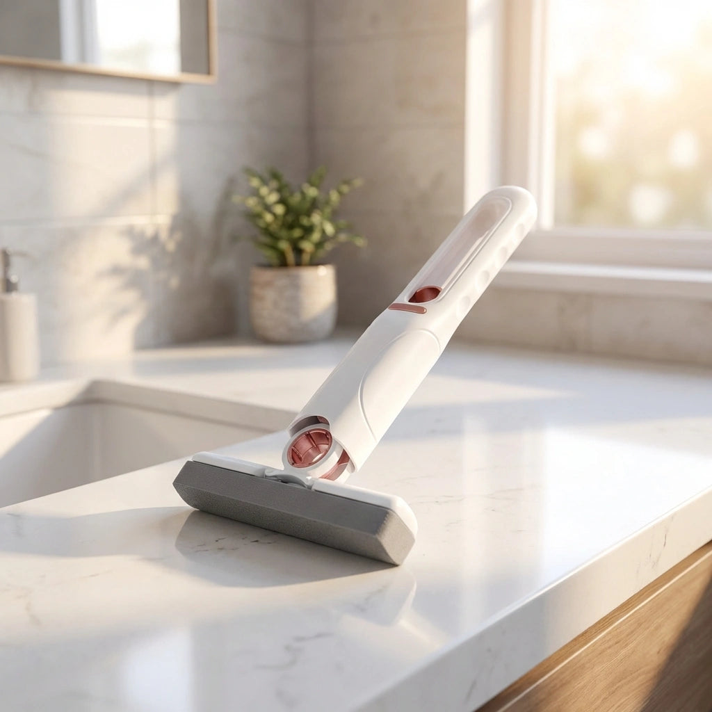 Compact mini mop with 2 sponge