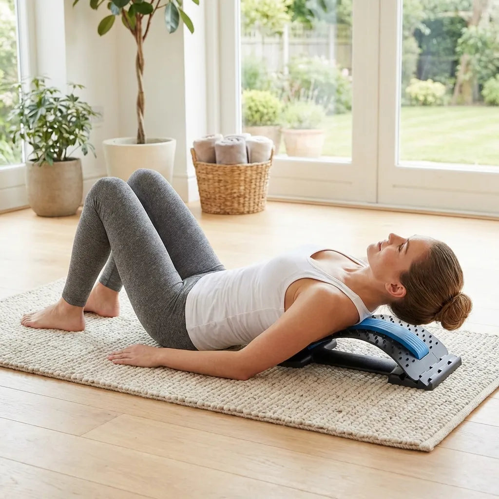 Adjustable Back and Neck Stretcher with Massage Points