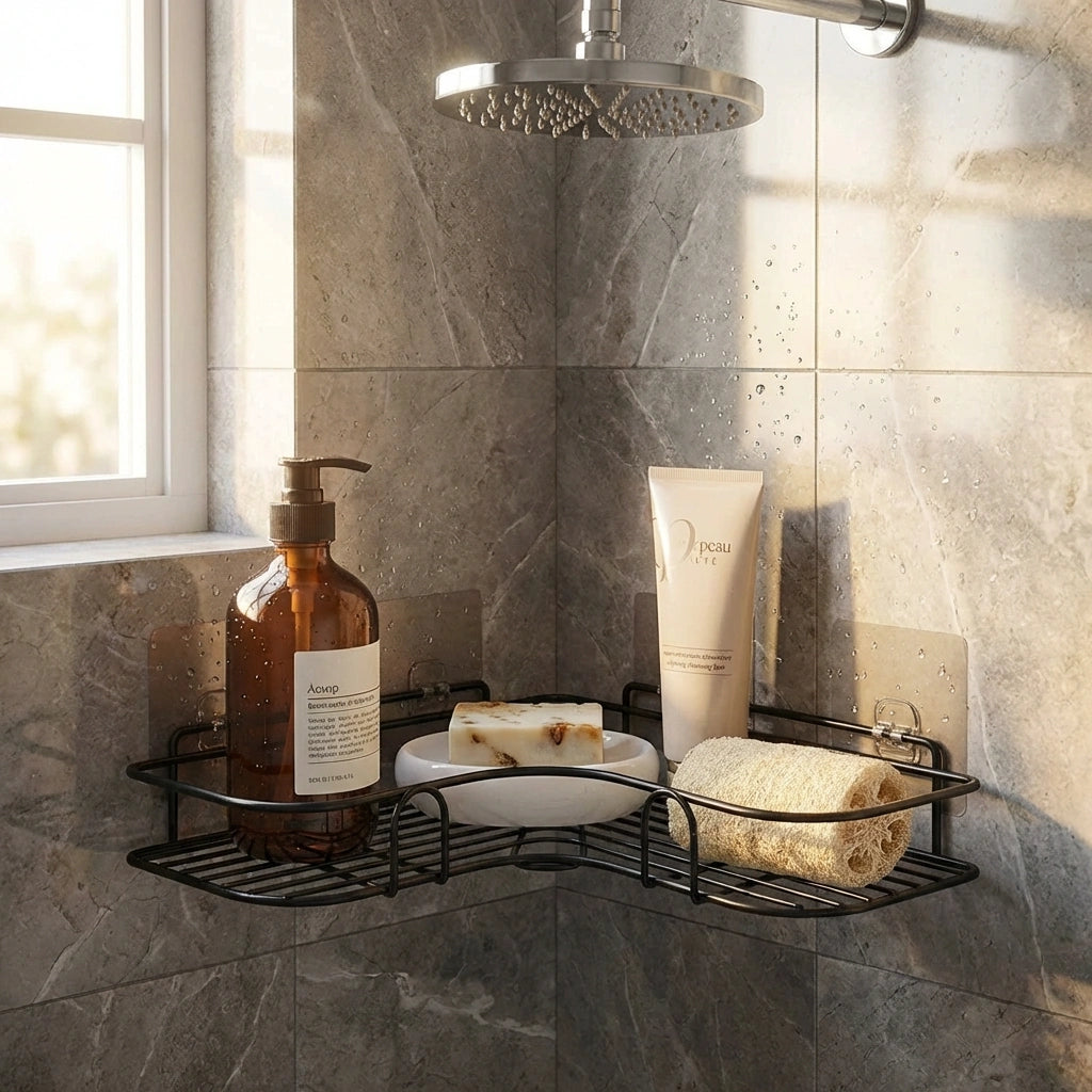Metal Bathroom Corner Rack Storage Shelves