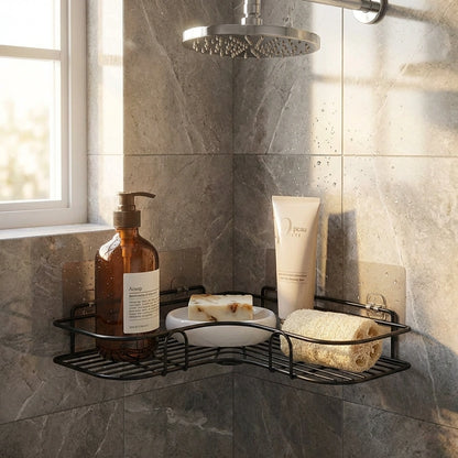 Metal Bathroom Corner Rack Storage Shelves