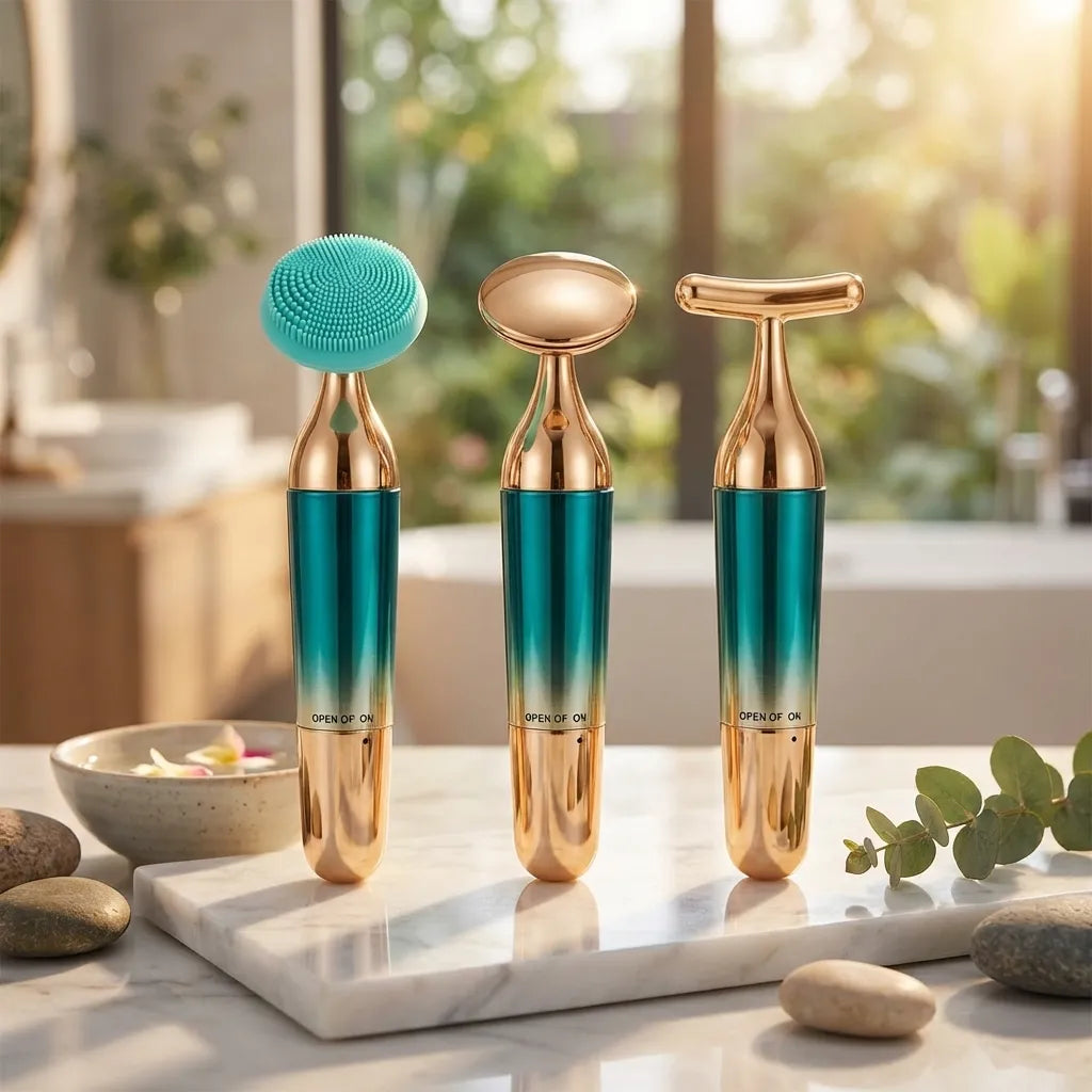 3-in-1 Massager – Spa-Like Care for Face, Eyes & Neck