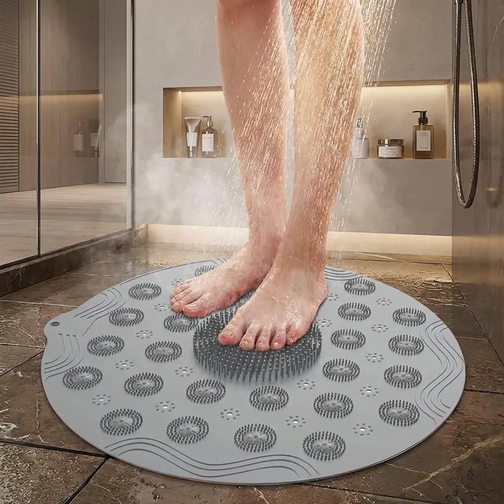 Silicone Non Slip Round Bathroom Mat