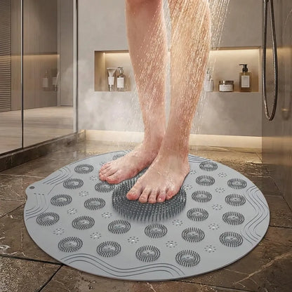 Silicone Non Slip Round Bathroom Mat