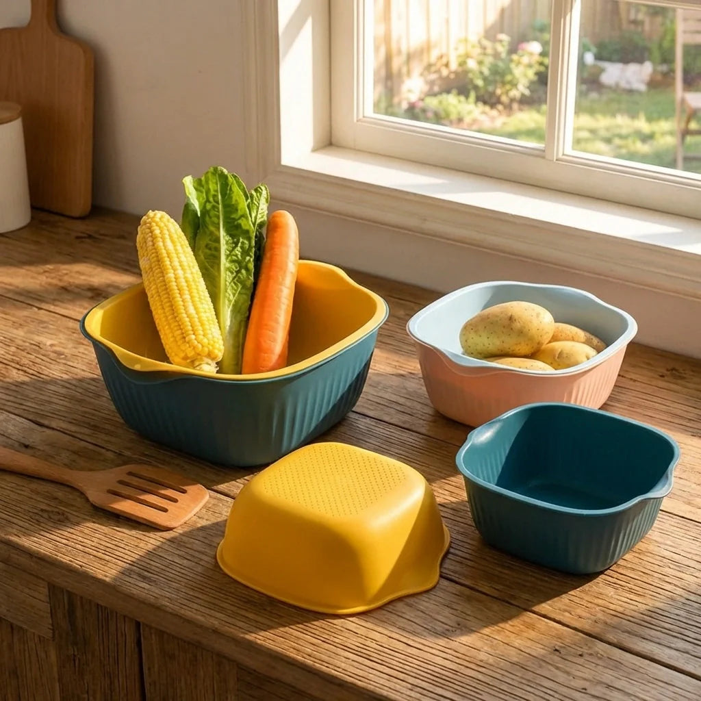 Dual-Use Washing & Strainer Bowl