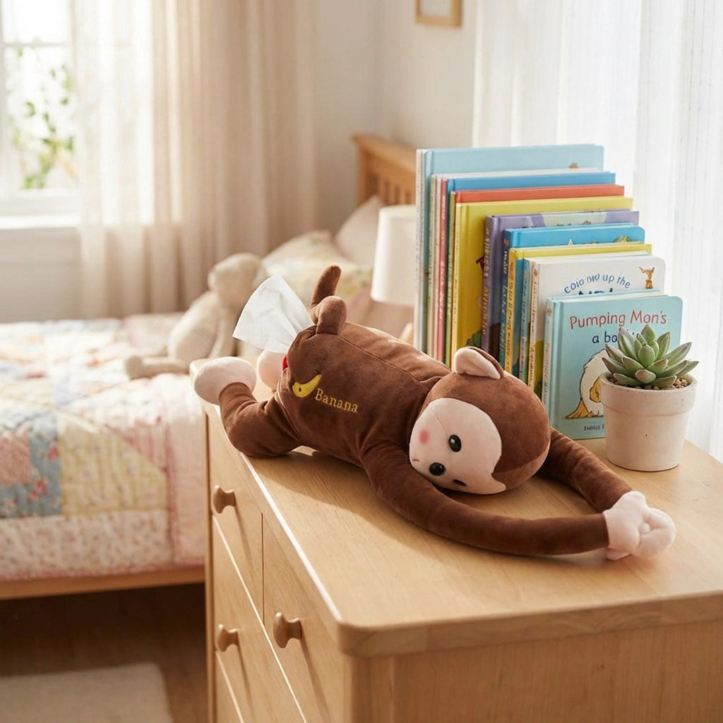 Monkey Plush Tissue Holder
