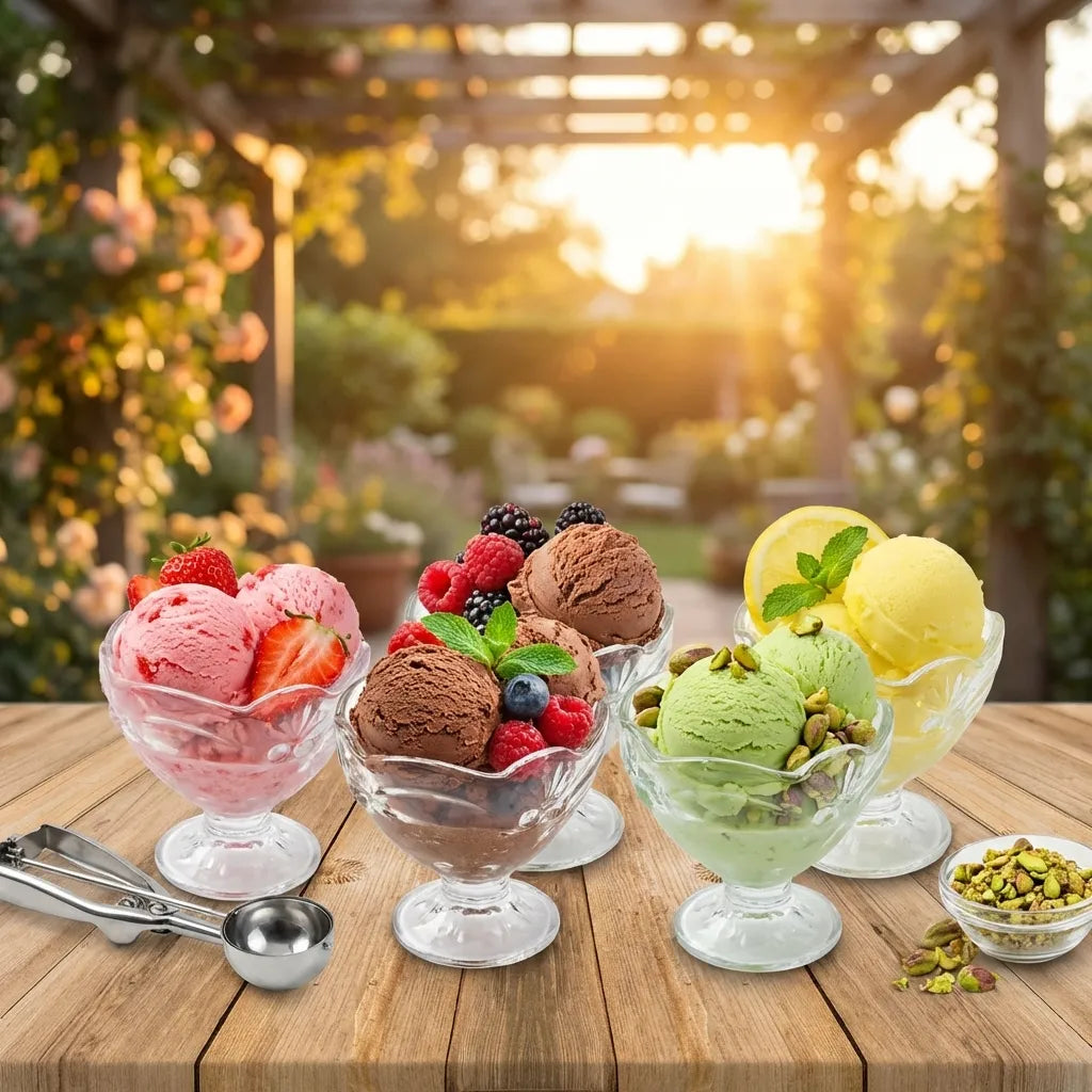 Glass Sundae Cup Set