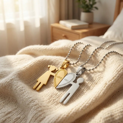 Lover Heart 2 Piece Joining Couple Pendants
