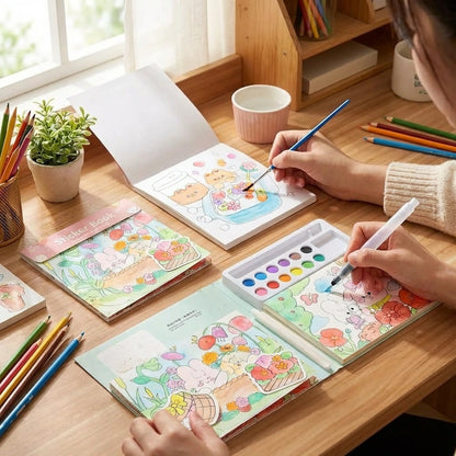Cartoon Art Coloring Painting Set for Kid's