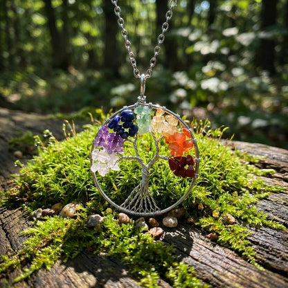 Tree of Life with 7 Chakra Pendant with chain