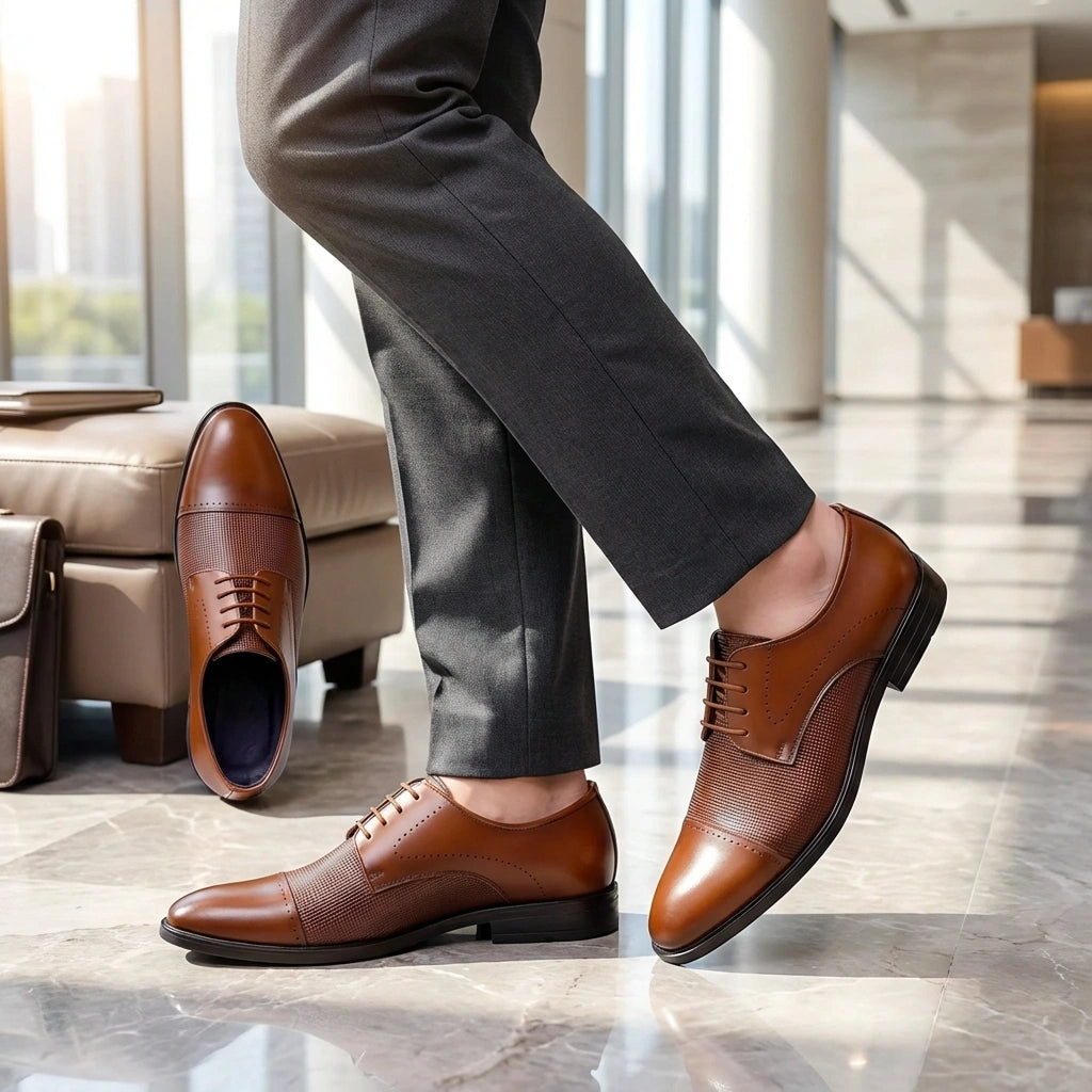 Polished Brown Dress Shoes