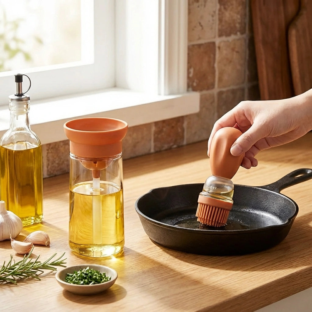 2-in-1 Oil Brush Dispenser