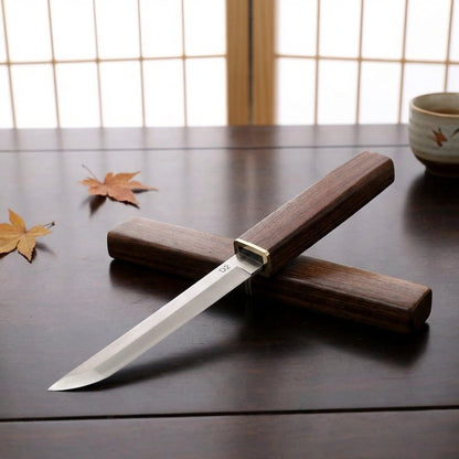 Wooden 2 IN 1 Kitchen Knife Set Stainless Steel Blade