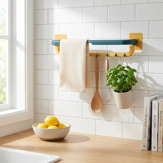 Space-Saving Foldable Towel Rack