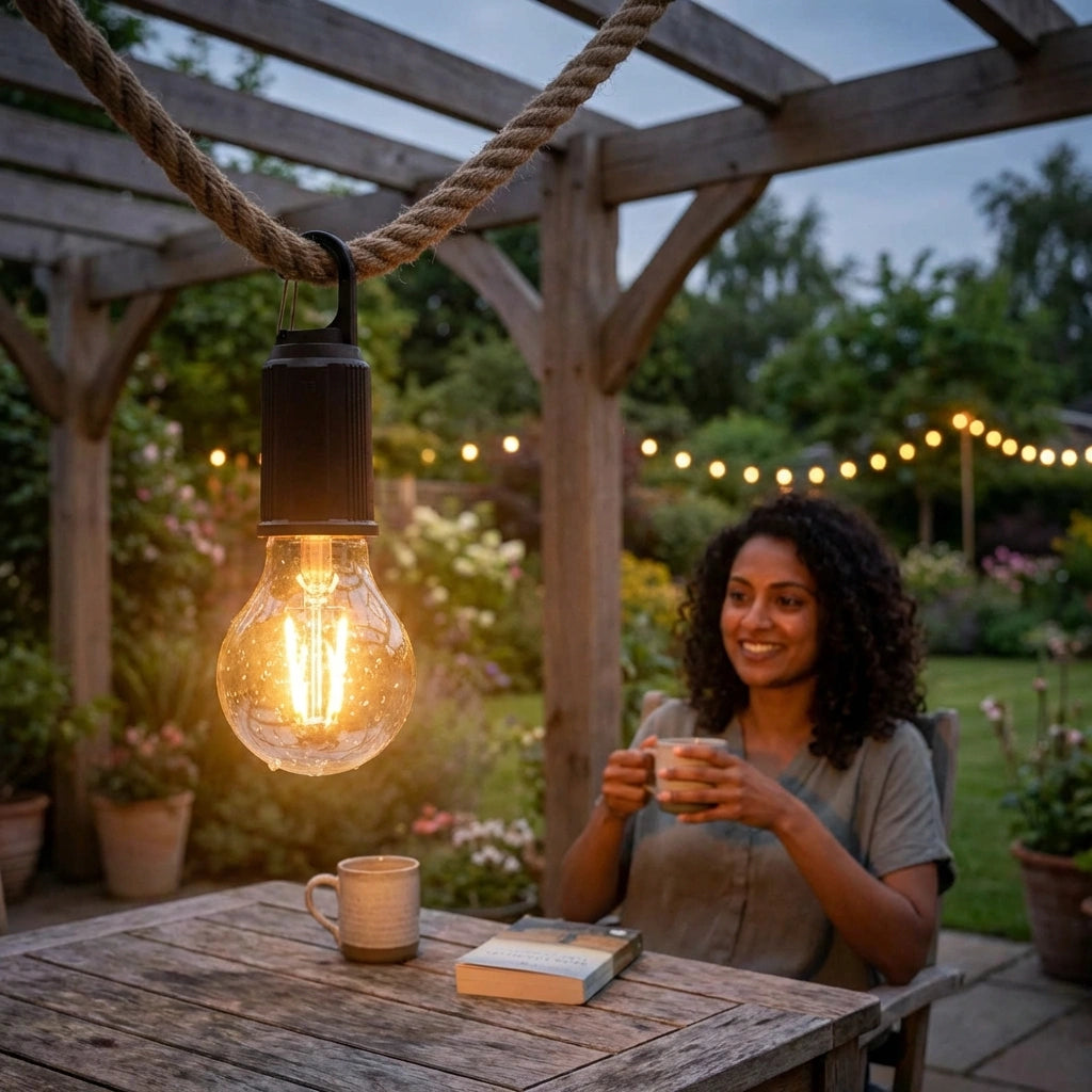 Decorative Hanging Bulb with 3 Modes Tent Lamp for Camping Pack of 1