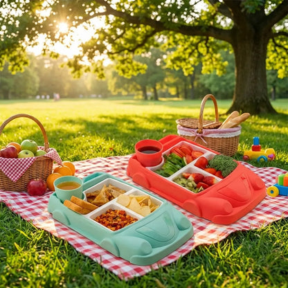 Car-Shaped Suction Baby Plate