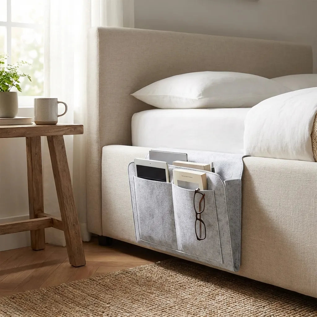 Bedside Caddy Essentials Pocket Hanging Storage Organizer