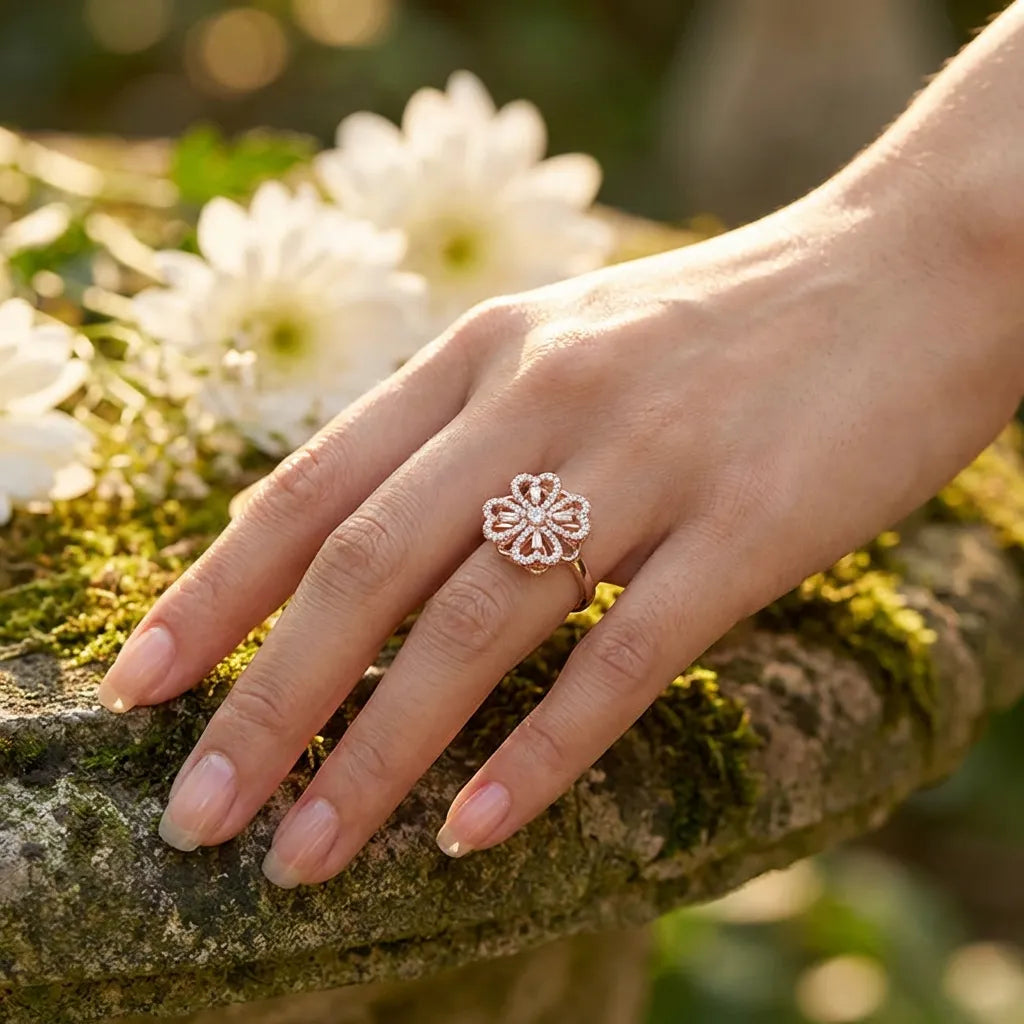 Spinning Luck Clover Ring