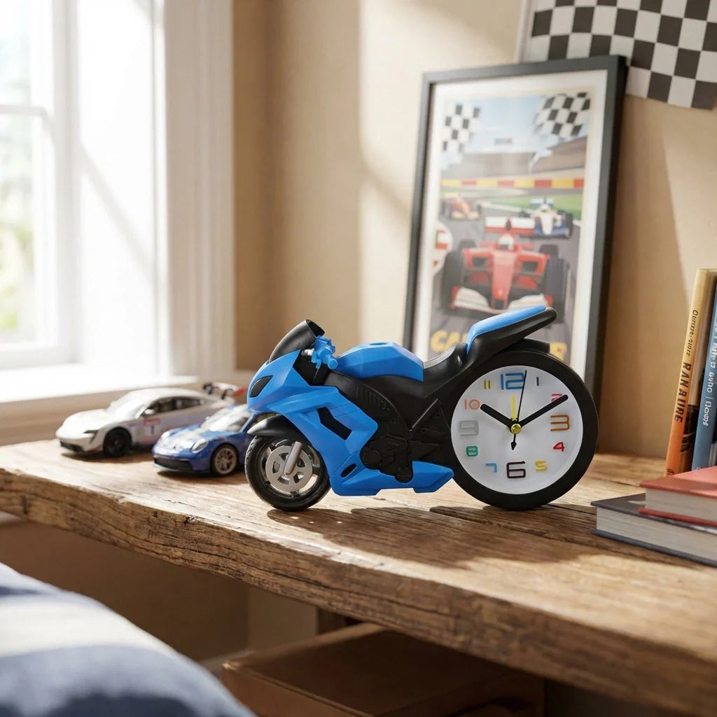 Fashioned Alarm Clock Novelty Retro Motorcycle