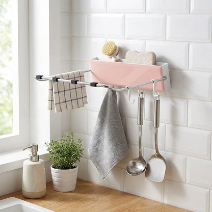 Foldable Adhesive Storage Rack