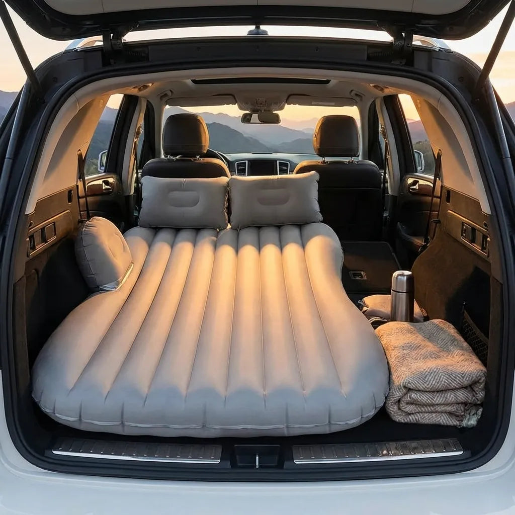 Car Travel Bed Mattress with 2 Air Pillows