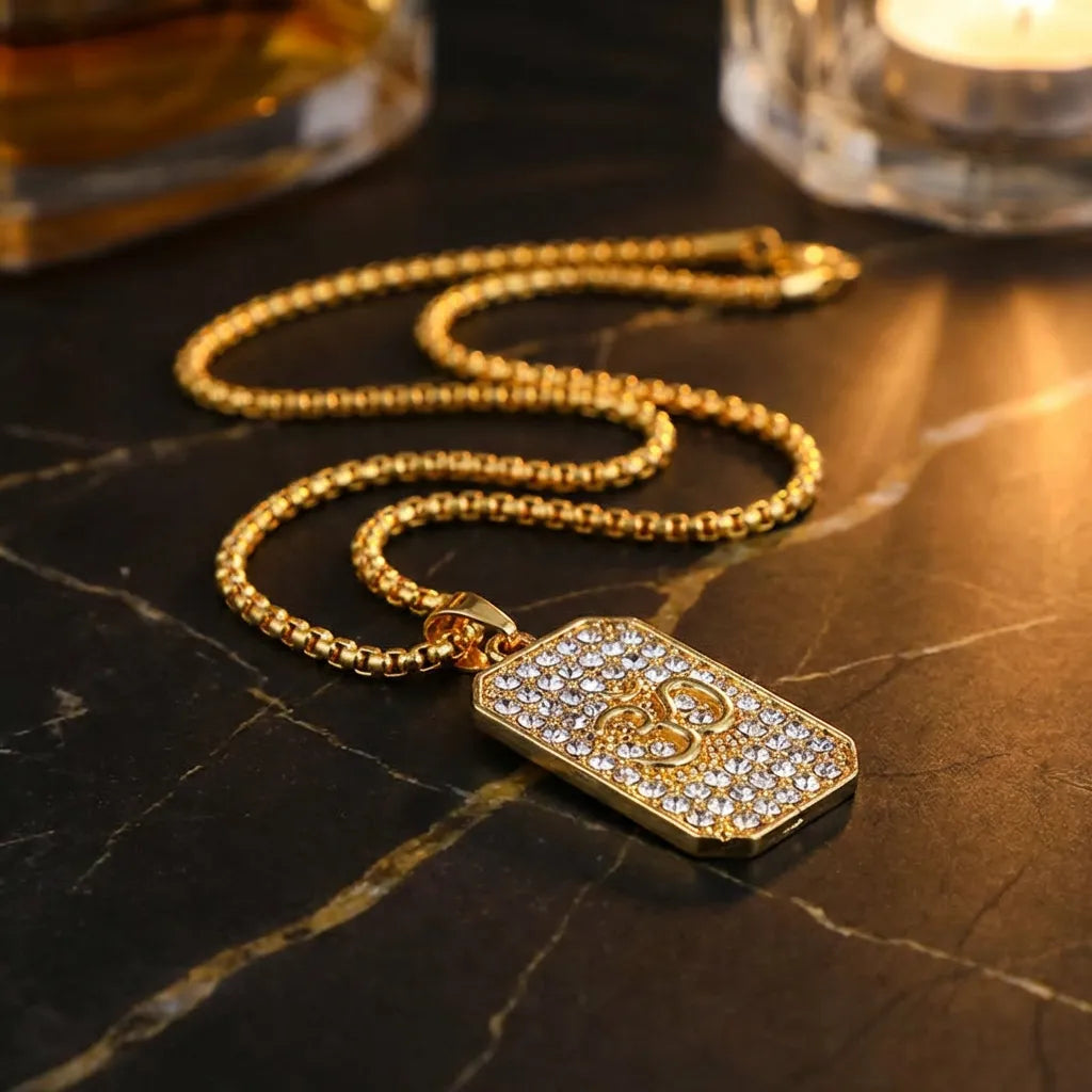 Diamond Om Pendant Necklace