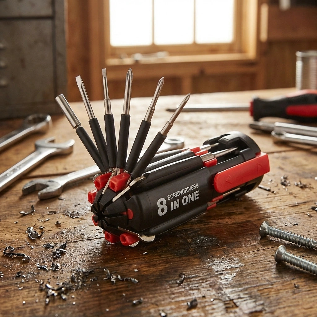 Screwdriver- 8 in 1 Screwdriver Interchangeable Bits Tool Set