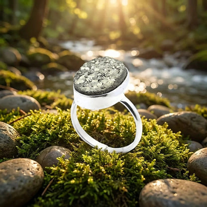 Adjustable Pyrite Ring