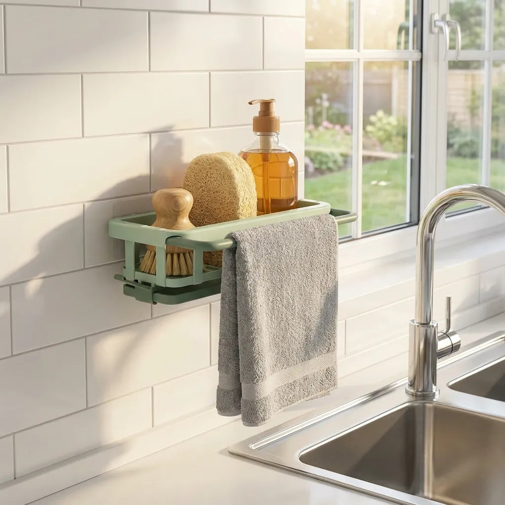 Retractable Sponge Storage Hanging Rack