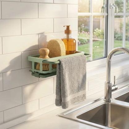 Retractable Sponge Storage Hanging Rack