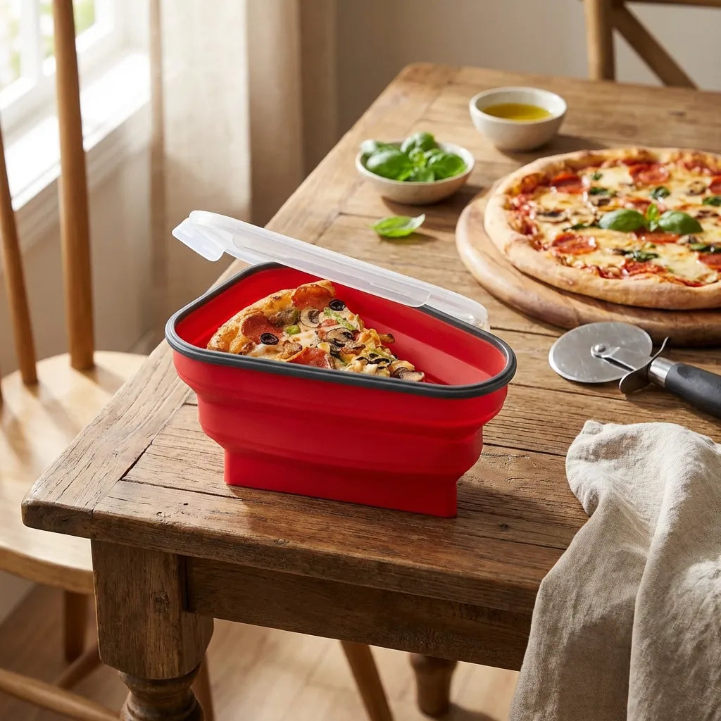 Collapsible Pizza Slice Container