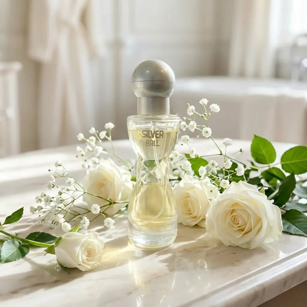 Elegant Silver Ball Perfume