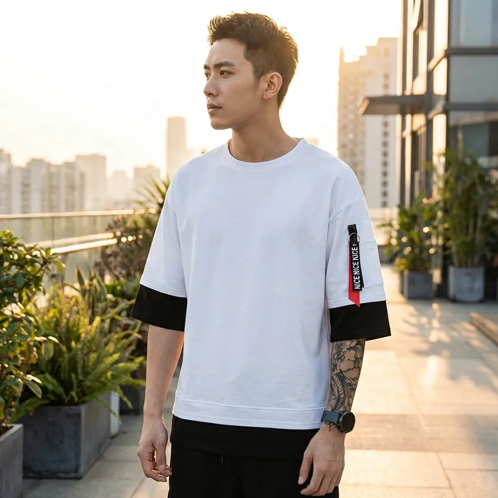 Cotton Blend Solid Half Sleeves T-Shirts