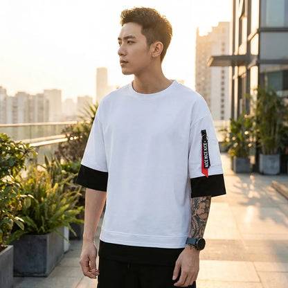 Cotton Blend Solid Half Sleeves T-Shirts