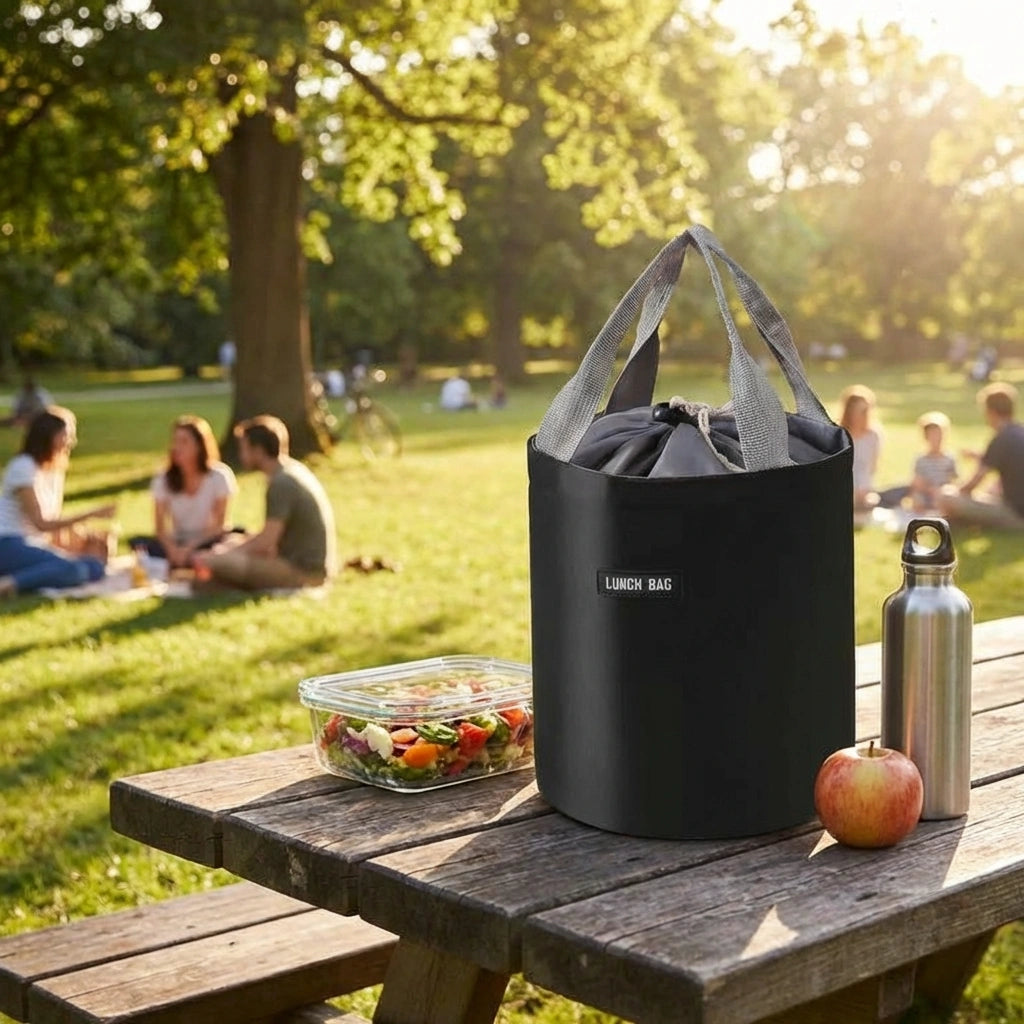 Cylindrical Insulated Lunch Bag