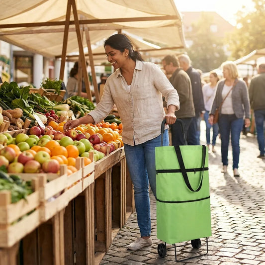 Folding Cart Bags Trolley Shopping Bag For Travel Luggage