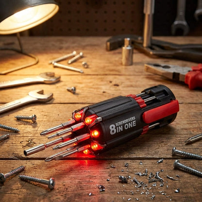 Screwdriver- 8 in 1 Screwdriver Interchangeable Bits Tool Set