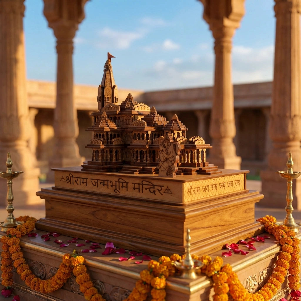 Shri Ram Mandir Ayodhya 3D Wooden Temple