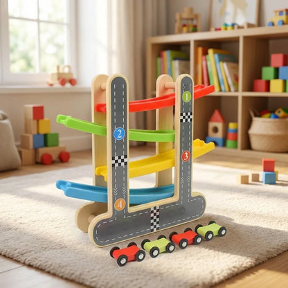 Wooden Click-Clack Race Track