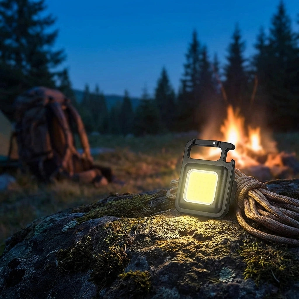 Mini LED COB Flashlight , Keychain Light, 500 Lumen Rechargeable Flashlights